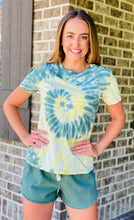 Load image into Gallery viewer, Green Tie Dye Mix Tee
