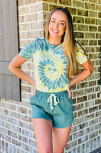 Load image into Gallery viewer, Green Tie Dye Mix Tee
