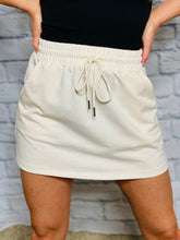 Load image into Gallery viewer, Drawstring Waist Pocket Mini Skirt Light Sand
