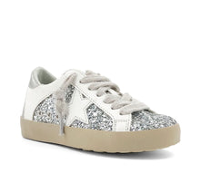 Load image into Gallery viewer, Paris Toddler Silver Sparkles Sneaker
