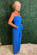 Load image into Gallery viewer, Royal Blue Cowl Neck Jumpsuit
