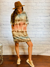 Load image into Gallery viewer, Tie Dye Brushed Knit Sweater Dress
