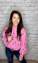 Load image into Gallery viewer, Pink Minnie Embroidered Dot Sweater
