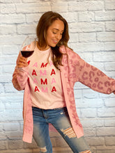 Load image into Gallery viewer, Mama Needs Wine Pink Leopard Cardigan
