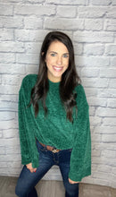 Load image into Gallery viewer, Emerald Green Chenille Sweater
