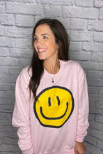 Load image into Gallery viewer, Pink Smiley Sweatshirt
