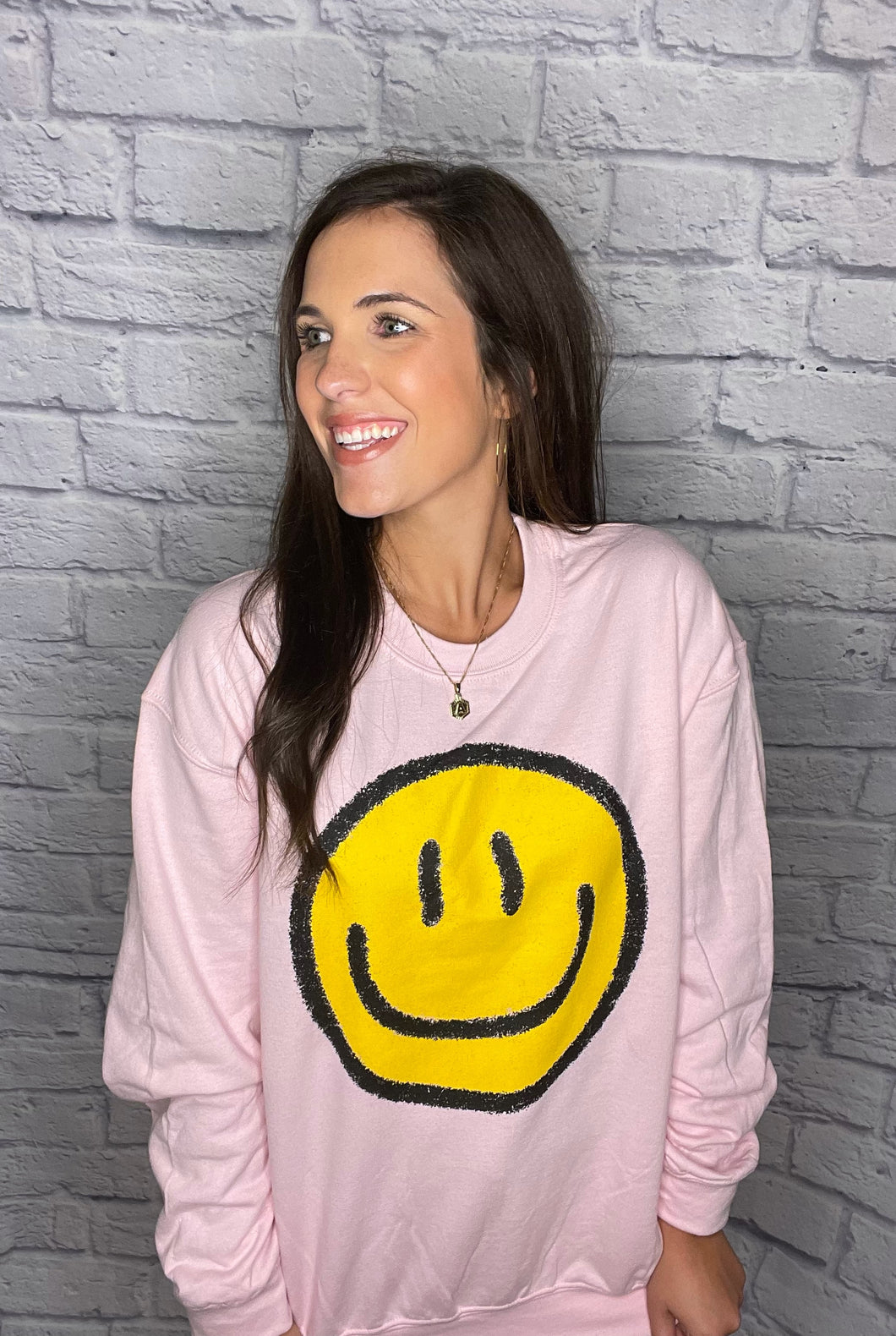 Pink Smiley Sweatshirt