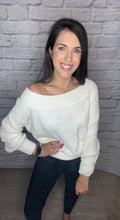Load image into Gallery viewer, Cream Off Shoulder Sweater
